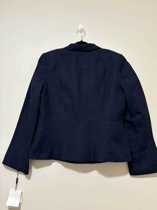 Calvin Klein Blaze Navy  blue Single-Breasted Notch Lapel  Linen Size 16 - Picture 5 of 13